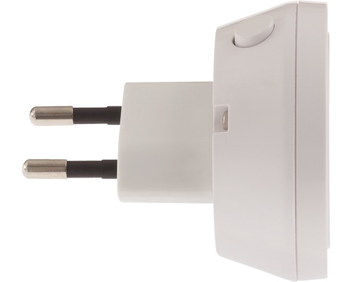 Witte stekker met schakelaar