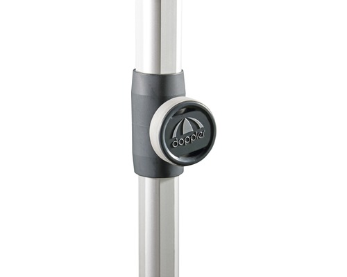 Doppler Logo op een parasolvoet