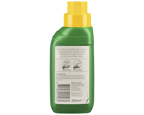Plantenvoeding in groene fles met gele dop, 250 milliliter