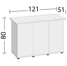 JUWEL Aquarium onderkast Rio 300 zwart, 121x51x80 cm