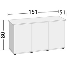 JUWEL Aquarium onderkast Rio 400/450 blank hout, 151x51x80 cm