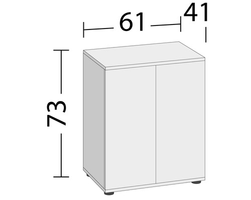 Kast met afmetingen 73 x 61 x 41 cm
