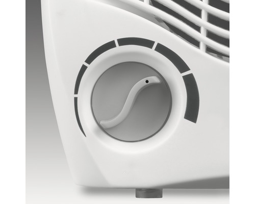 Detail van een elektrische kachel met temperatuurregelaar