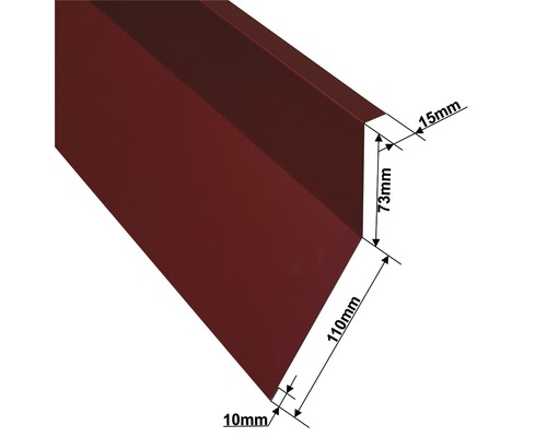 Hoekprofiel met maataanduidingen voor gebruik in dakbedekking