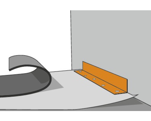 Detailaanzicht van een afdichting met hoekprofiel