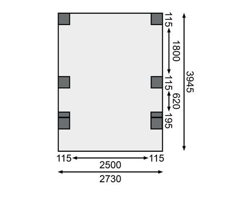Plattegrond met afmetingen