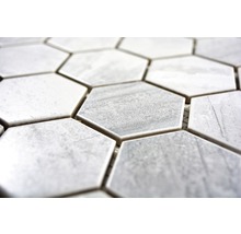 Mozaïektegel keramisch CTR HX21GM hexagon grijs mat 32,5x28,1 cm-thumb-2