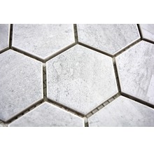 Mozaïektegel keramisch CTR HX21GM hexagon grijs mat 32,5x28,1 cm-thumb-3