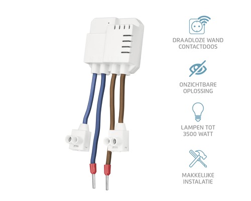 Draadloze wandcontactdoos met bedrading
