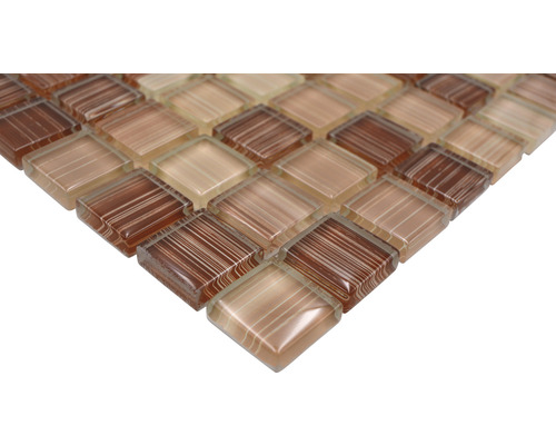 Mozaïektegel van glas met vierkante stenen