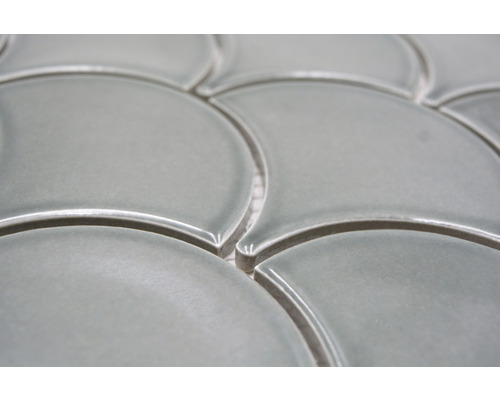 Ventilatorvormige tegels close-up