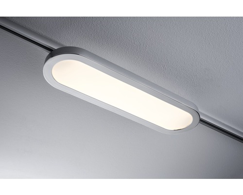 Ovale led-plafondlamp op een rail