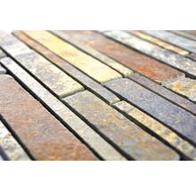 Detailopname van wandbekleding van natuursteen