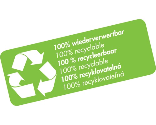 Symbool: 100 procent recyclebaar