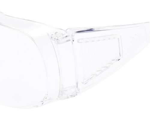 Detailopname van een transparante veiligheidsbril