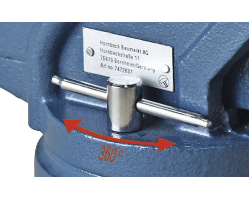 Bankschroef met 360 graden draaibaarheid