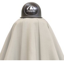 Doppler logo op een parasol