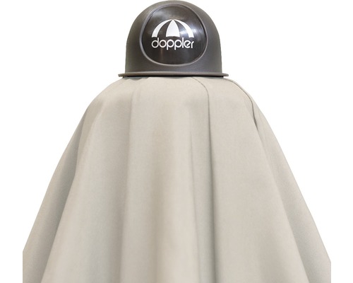 Doppler logo op een parasol