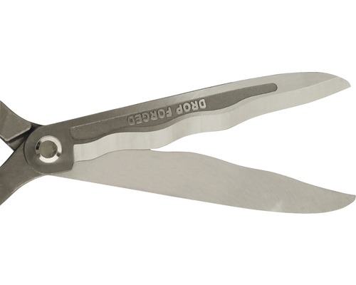 Metalen schaar met het opschrift Drop Forged