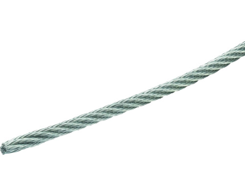 PÖSAMO Staaldraad Ø 2 mm verzinkt, 10 meter Stalen kabel in detail