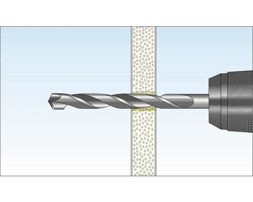 Een spiraalboor boort door een materiaal