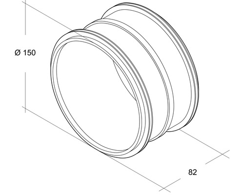 Spirobuis verbinder Ø 150 mm