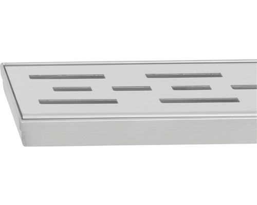 Metalen afvoerputrooster met rechthoekige sleuven