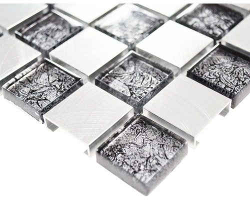 Vierkante mozaïektegel van glas en aluminium