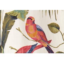 Decoratieve stof met vogel- en plantenmotief