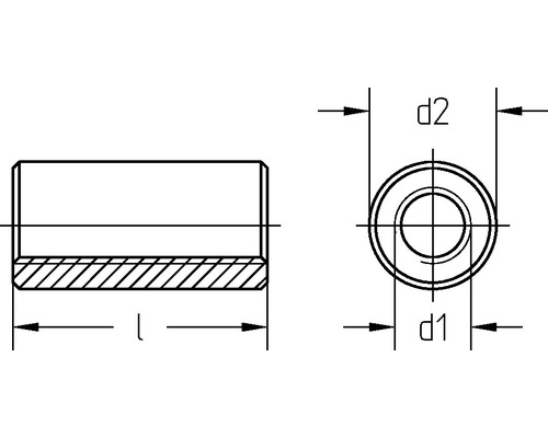 Technische tekening van een bus met afmetingen