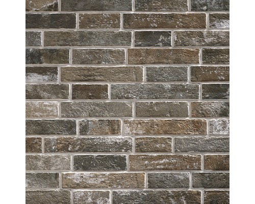 Muur van rechthoekige wandtegels met steenlook