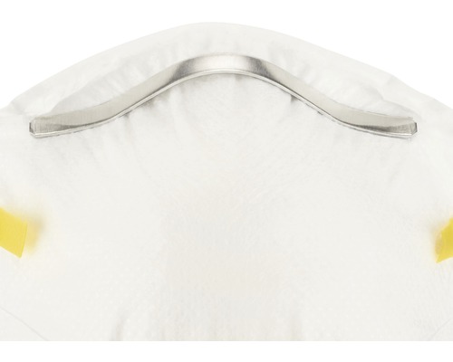 Detailweergave van een ademhalingsmasker met neusbeugel