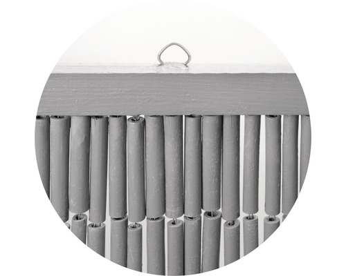 Bamboe gordijn met houten lat en ophangsysteem