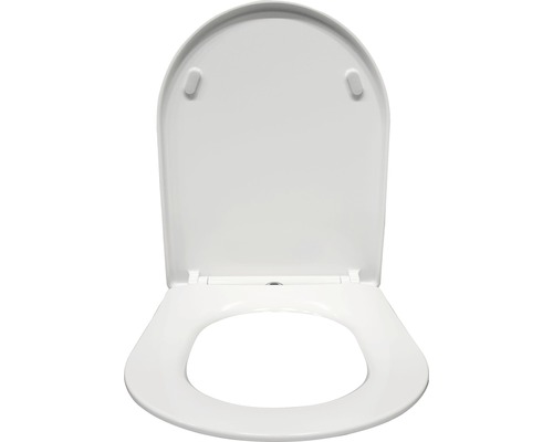 Toiletdeksel van kunststof, open
