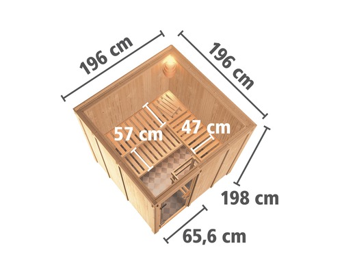Afmetingen van een houten sauna