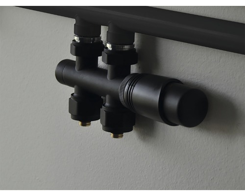 Radiatoraansluitset met thermostatische kraan voor wandmontage