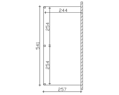 Technische tekening met maatvoering voor een product