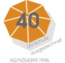 UV-bescherming 40, uitstekend volgens AS/NZS4399:1996