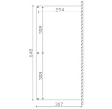 Technische tekening met afmetingen