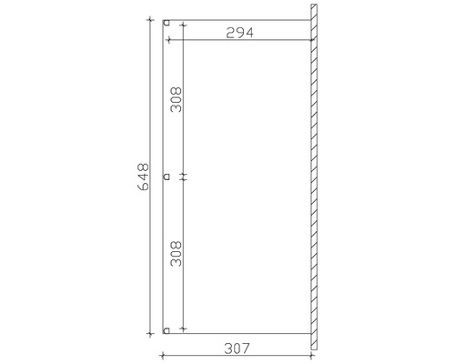 Technische tekening met afmetingen