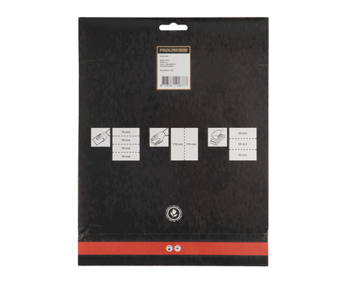 Verpakking van schuurpapier met maataanduidingen