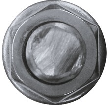 Close-up van een metalen schroefkop