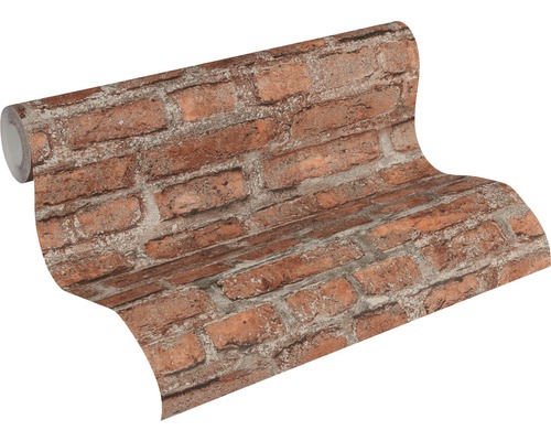 Rol behang met baksteenmotief