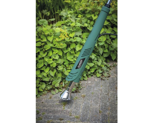 Onkruidverdelger met warmtetoepassing op straatstenen