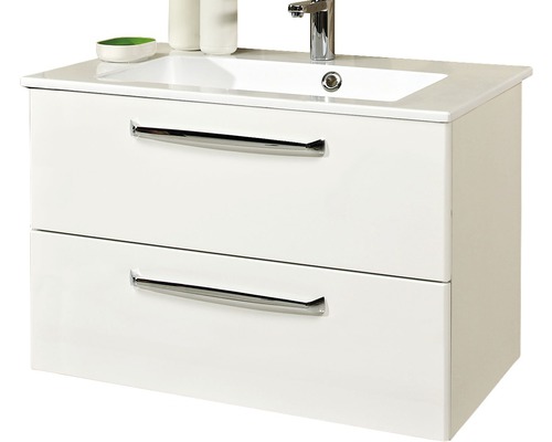 Wastafelonderkast met wastafel en twee lades