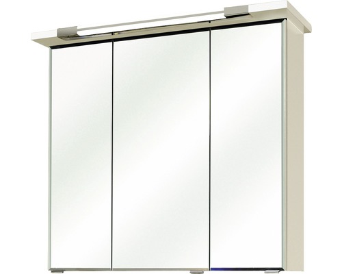 Spiegelkast met drie deuren en verlichting voor de badkamer