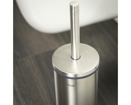 Tiger Logo toiletborstelgarnituur van roestvrij staal