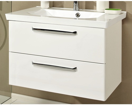 Wastafelonderkast met twee lades en opzetwastafel