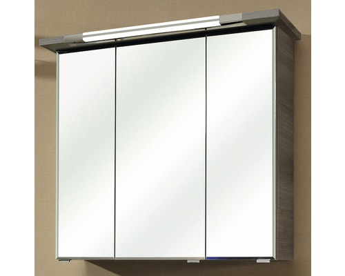 Spiegelkast met drie deuren en verlichting voor de badkamer