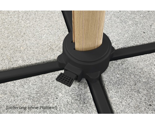 Parasolvoet met inzetstuk voor terrastegels